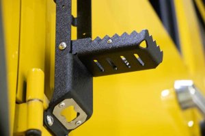 Jeep Wrangler Unlimited Side Step - Fishbone Offroad - Door Mounted, Spiked - Black - `07-`18